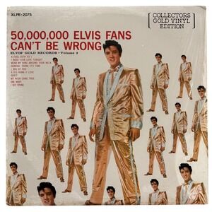 Elvis Presley 50,000,000 Elvis Fans Gold Records Vol 2 Gold‎ Vinyl LP XLPE-2075